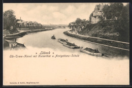 AK Lübeck, Elb-Trave-Kanal Mit Kaiserthor Und Navigations-Schule  - Luebeck