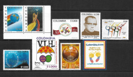 (LOT367) Colombia Complete Year Set Postage Stamps. 2000. XF MNH - Kolumbien