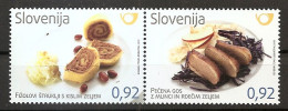 SLOVENIA 2013,GASTRONOMY,BEAN STRUDEL,ROAST GOOSE,MNH - Slovénie