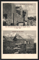 AK Lingen, Wirbelsturm 1. Juni 1927, Van Kampen, Auf Dem Bögen, Wasmuth, Auf Dem Bögen  - Overstromingen