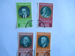 JORDAN USED 4 STAMPS   FAMOUS  PEOPLE BUILDERS - Other & Unclassified