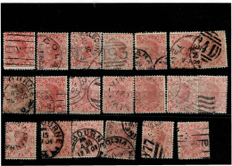 VICTORIA ,AUSTRALIA INGLESE ,"Regina Victoria",1p. 20 Pezzi Usati ,di Cui 2 PERFIN ,qualita Ottima - Used Stamps