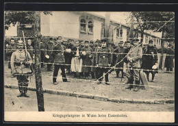 AK Köln-Wahn, Kriegsgefangene Beim Essenholen  - War 1914-18