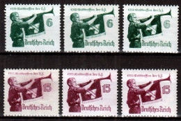 ⁕ Germany, Deutsches Reich 1935 ⁕ World Meeting Of The Hitler Youth Mi.584-585 X3 ⁕ 6v MH - Ungebraucht