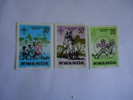RWANDA MNH 3 STAMPS  1978  SCOUTING - Unused Stamps