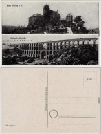 Mylau Burg Mylau Und Göltzschtalbrücke Ansichtskarte B Plauen Vogtland 1929 - Mylau