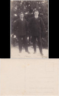 Foto  2 Männer Im Schnee Portrait 1932 Privatfoto - Personen