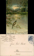 Ansichtskarte  Künstlerkarte Pfingstfest - Vogel 1905 Goldrand - Pentecostés