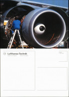 Lufthansa Arbeiten Am Triebwerk, Techniker, Flugwesen Flugzeug 1990 - 1946-....: Era Moderna