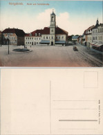 Ansichtskarte Königsbrück Kinspork Marktplatz - Geschäfte Ratskeller 1912 - Koenigsbrueck