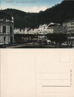 Postcard Karlsbad Karlovy Vary Alte Wiese Pferdebahn - Color 1912 - Tchéquie