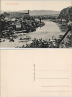 Postcard Tetschen-Bodenbach Decín Blick Auf Die Stadt - Dampfer 1912 - Tchéquie