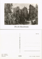 Rathen Basteibrücke Sächsische Schweiz DDR Künstlerkarte (O. Wagner) 1983 - Rathen