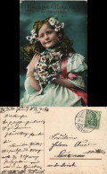 Ansichtskarte  Geburtstag Mädchen Mit Kamillenblüten 1910 - Cumpleaños