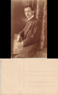 Frühe Fotografie Mann Atelier-Foto (aus Würzburg-Aschaffenburg) 1920 Privatfoto - People