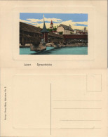 Ansichtskarte Luzern Lucerna Spreuerbrücke Brücken Ansicht 1920 - Sonstige & Ohne Zuordnung