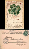 GLÜCKSKARTE Kleeblatt Frauen - Kleeduft 1902 Goldrand/Prägekarte - Altri & Non Classificati