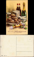 Ansichtskarte  Neujahr Sylvester New Year Stillleben Champanger 1913 - Anno Nuovo