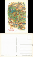 Ansichtskarte .Deutschland Landkarte Der Harz 1982 - Nordhausen