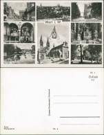 Ansichtskarte Werl (Westfalen) Fabrik Preßhefe, Kirche, Straße 1946 - Werl