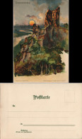 Bad Godesberg-Bonn Burg Drachenfels (Siebengebirge) - Künstlerkarte 1901 - Bonn