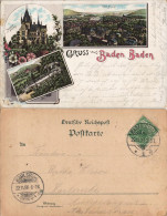 Ansichtskarte Litho AK Baden-Baden Schloss, Totale, Das Echo 1898 - Baden-Baden