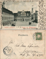 Ansichtskarte Memmingen Marktplatz U. Amtsgericht 1901 Prägekarte - Memmingen