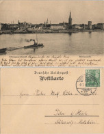 Ansichtskarte Düsseldorf Totale Dampfer 1901 - Duesseldorf