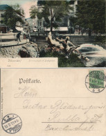 Düsseldorf Stadtgraben Wasserkunst Tritonengruppe 1905 RUHLA Ankunftsstempel - Duesseldorf