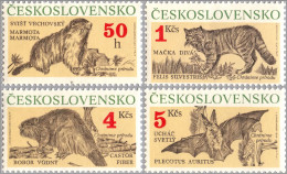 CZECHOSLOVAKIA STAMPS, SET OF 4, FAUNA, MNH - Neufs