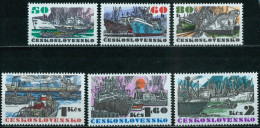 CZECHOSLOVAKIA STAMPS 1972, SET OF 6, SHIP, MNH - Neufs