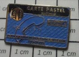 1117 Pin's Pins / Beau Et Rare / FRANCE TELECOM / CARTE PASTEL INTERNATIONALE AGENCE D'EVREUX - France Télécom