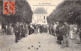 France - Auxerre - La Société Du Jeu De Boules - Animé - Pétanque - Carte Postale Ancienne - Auxerre