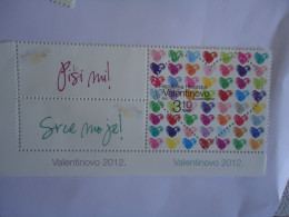 CROATIA MNH  STAMPS WITH LEBEL VALENTINES - Croazia