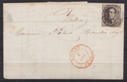 L. Banque Henry-Libert Affr. N°3 P33 Càd DINANT /2 DEC 1850 Pour WELLIN (au Dos: T18 WELLIN) - 1849-1850 Médaillons (3/5)