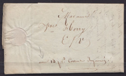 L. (facture) Datée 30 Décembre 1812 De GEND Pour E/V Accompagnant Colis - Man "avec 14 Pqs Cottons Imprimés" - 1794-1814 (Période Française)