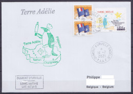 TAAF - Terre Adélie - Cachet Pâtissier TA 71 - Oblit Dumont D'Urville 14-7-2021 (cachet Chef-Cuisiner Au Dos) // Tad444 - Cartas & Documentos