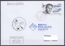 TAAF - Terre Adélie - Cachets IPF & Visite Administrateur Supérieur Charles Giusti TA71 - Oblit Dumont D'Urville 18-11-2 - Lettres & Documents