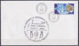 TAAF - Terre Adélie - Cachet US Antarctic Research Program Joint Katabatic Wind Stuy - Oblit. Dumont D'Urville 1-2-1980  - Lettres & Documents