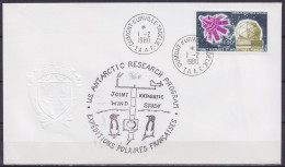 TAAF - Terre Adélie - Cachet US Antarctic Research Program Joint Katabatic Wind Stuy - Oblit. Dumont D'Urville 1-2-1980  - Lettres & Documents