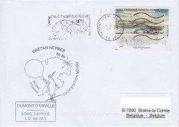 TAAF - Terre Adélie -   Cachet + Sign. Chef Station Météo TA69 - Flam. Dumont D'Urville -5-7-2019 /tp Météo // Tad288 - Storia Postale