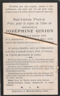 Limal, 1916, Josephine Ginion, - Images Religieuses