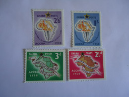 GHANA   MNH 4 STAMPS   1958  MAPS  AFRICAN - Ghana (1957-...)