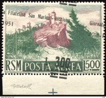 P. A. Giornata Filatelica 300 L. Su 500  Varietà  Soprastampa Obbliqua - Unused Stamps