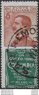 1924-25 Italia Pubblicitari 30c. Columbia Mc Cancelled Sassone N. 9 - Autres & Non Classés