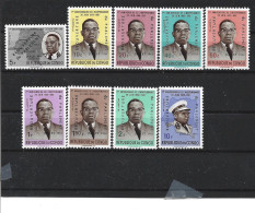 1961 CONGO Kinshasa 445-63** Parlement, Surchargés - Unused Stamps