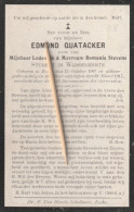 Eecke, Eke, 1917, Edmond Quatacker, Stevens - Images Religieuses