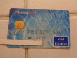 Estonia Bank Card - Cartes De Crédit (expiration Min. 10 Ans)