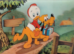 Disney - Donald Duck Nephew & Pluto 3 D Dimensional Postcard - Other & Unclassified