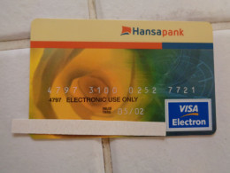 Estonia Bank Card - Credit Cards (Exp. Date Min. 10 Years)